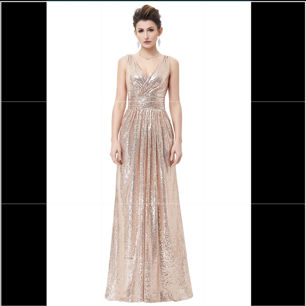 Gold Formal Evening Gown